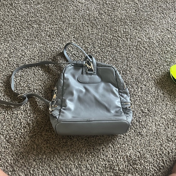 Bebe Gray Quilted Backpack - Picture 2 of 10